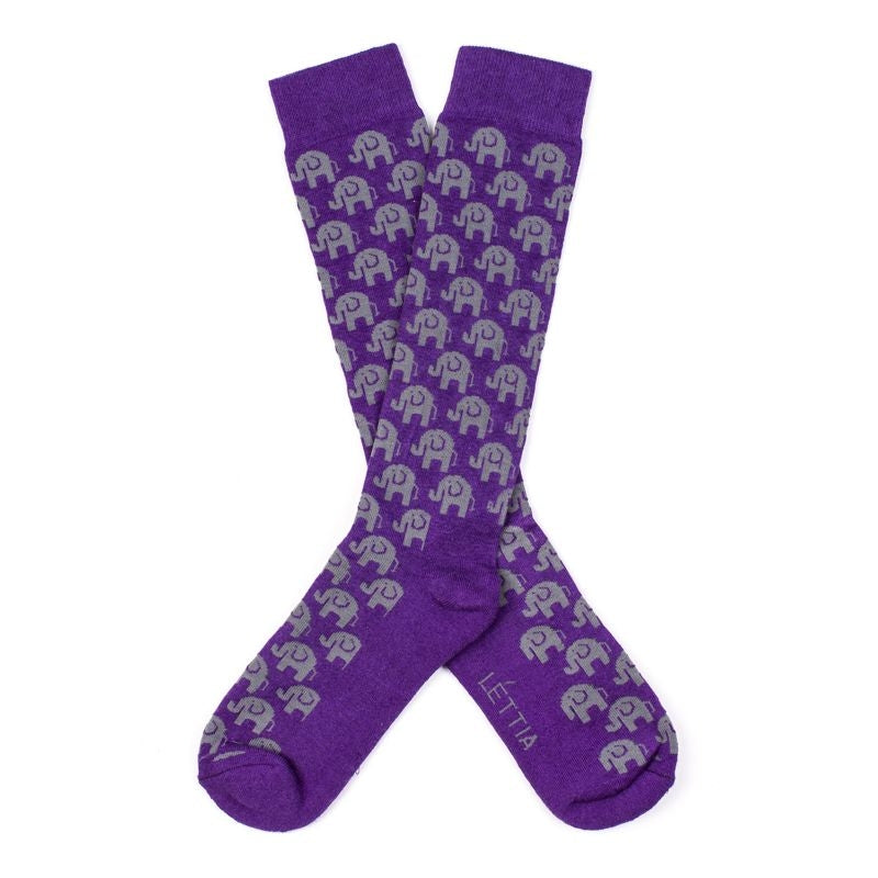Lettia Elephant Bamboo Boot Socks
