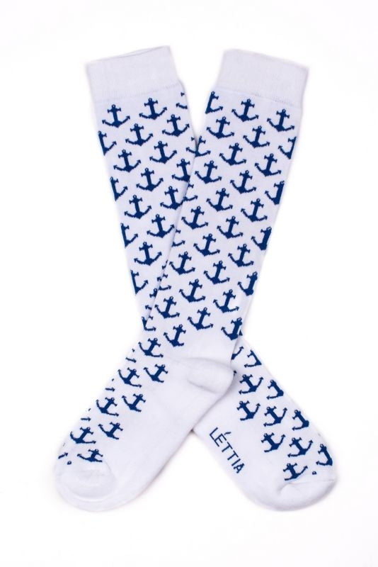 Lettia Anchor Bamboo Boot Socks