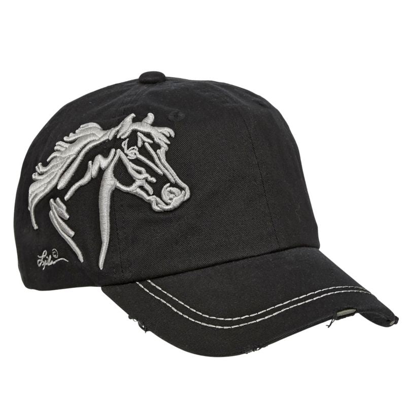 Lila 3D Horse Head Distressed Cap