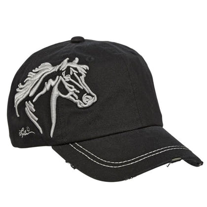 Lila 3D Horse Head Distressed Cap