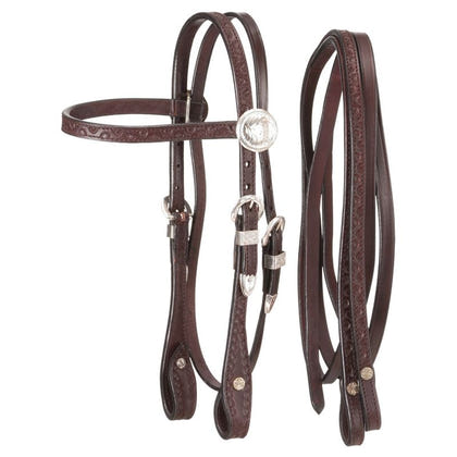 King Series Miniature Silver Headstall with Reins