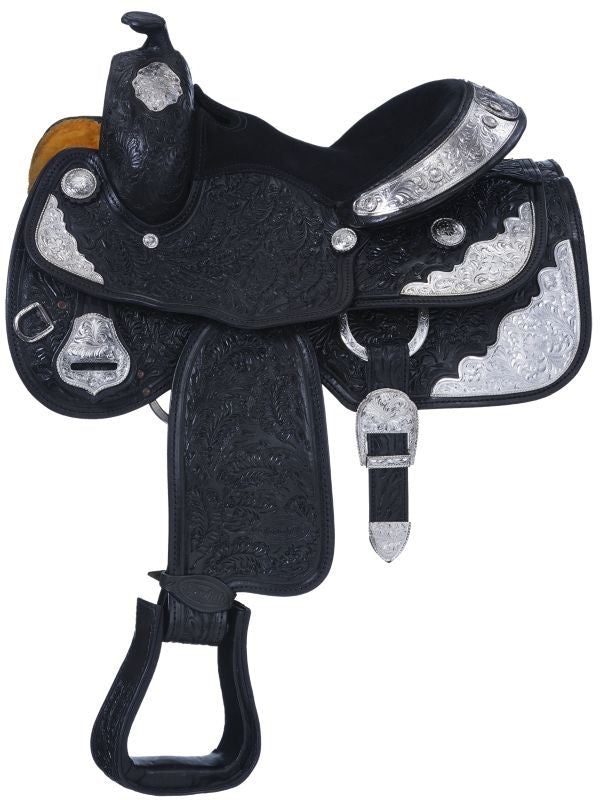 Silver Royal Oak Berry Edge Youth Saddle