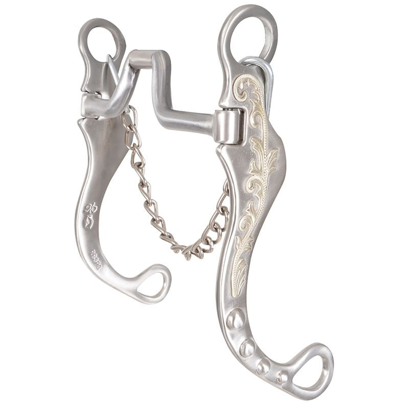 Les Vogt Roper Swivel Port with Hinged Cheeks Bit