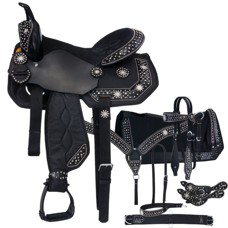 Tough1 Spur Rowel 7-Piece Saddle Package