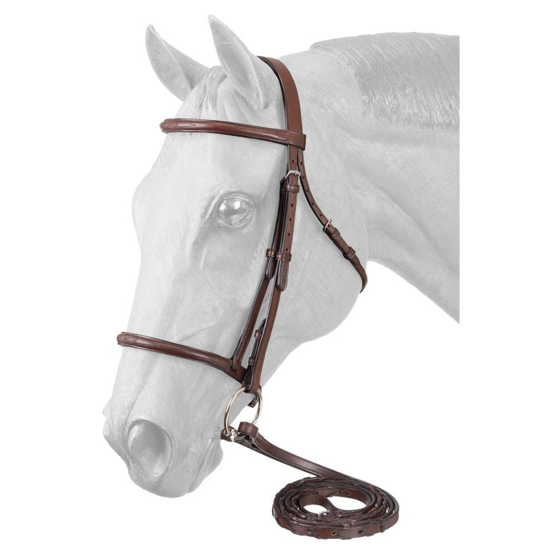Premium Leather Raised Snaffle Bridle Fancy
