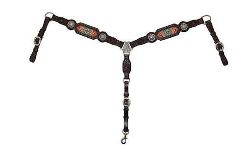 Circle Y Beaded Inlay Breast Collar