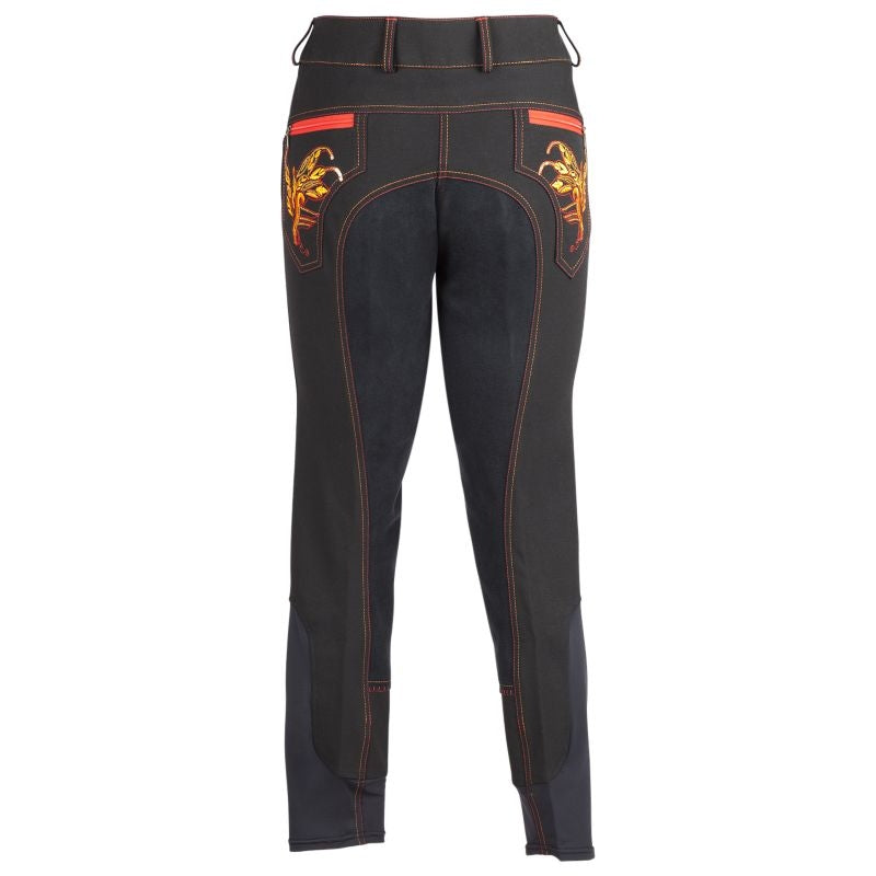 Huntley Ladies Black Knee Patch Riding Pant