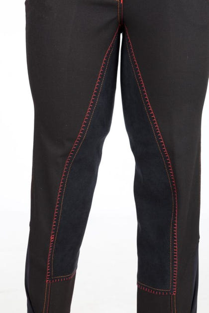 Huntley Ladies Black Knee Patch Riding Pant
