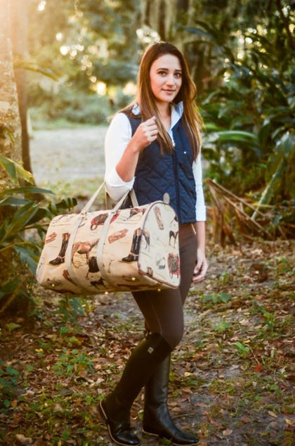 Huntley Equestrian Tapestry Duffle Bag