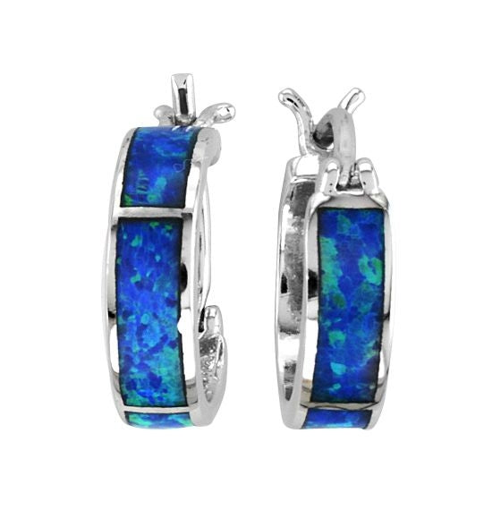 Kelly Herd Blue Opal Hoop Earrings