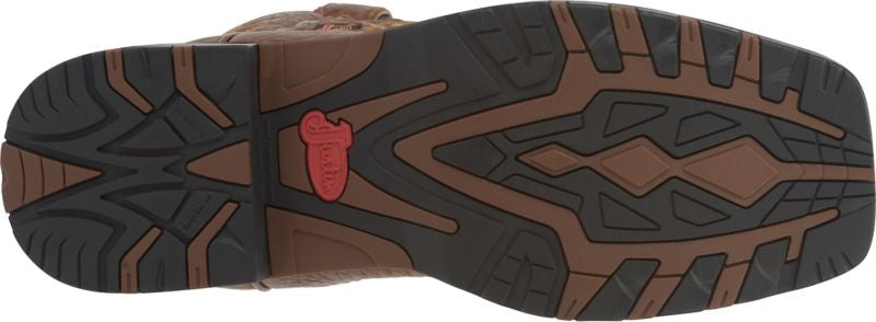 Justin Mens George Strait Fireman Sq Boots