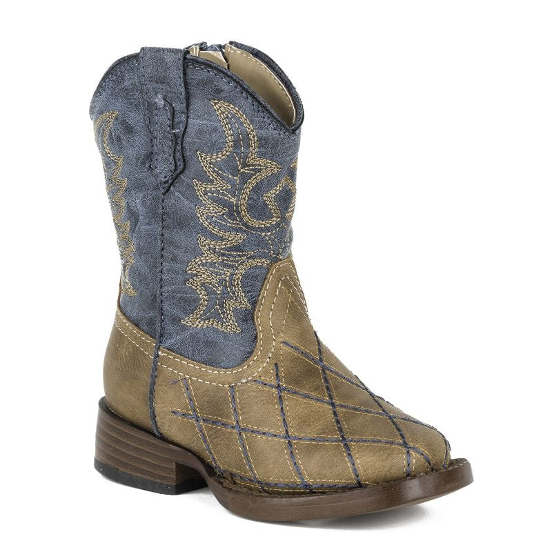 Roper Infants Cross Cut Square Toe Boots