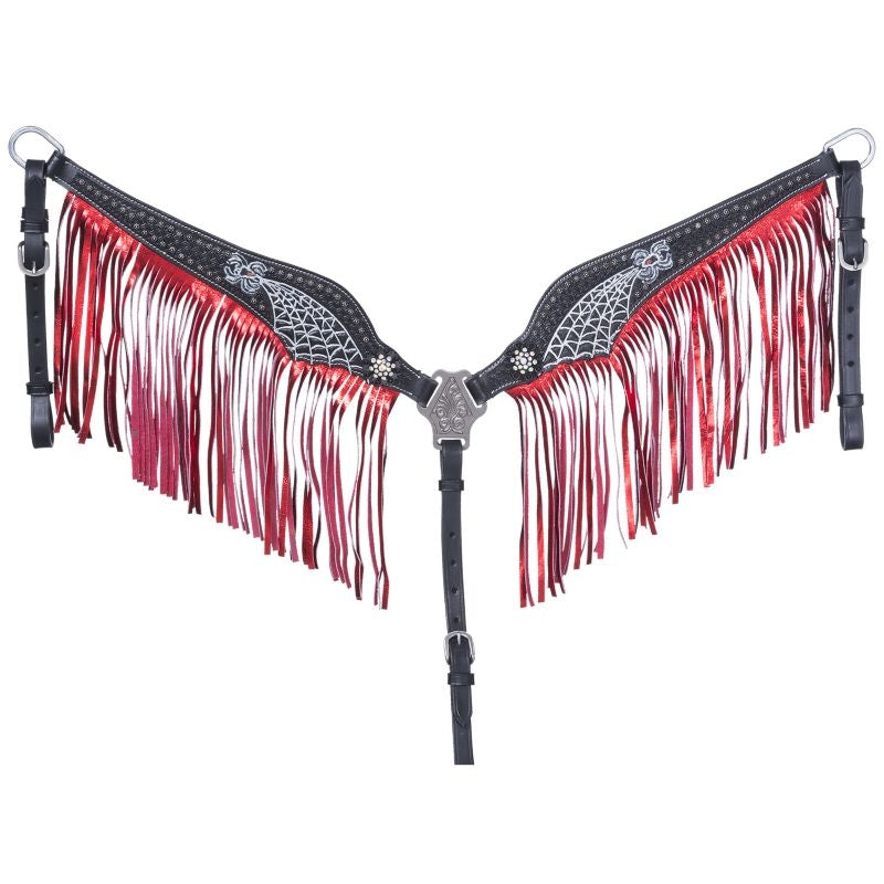 Silver Royal Black Widow Breast Collar