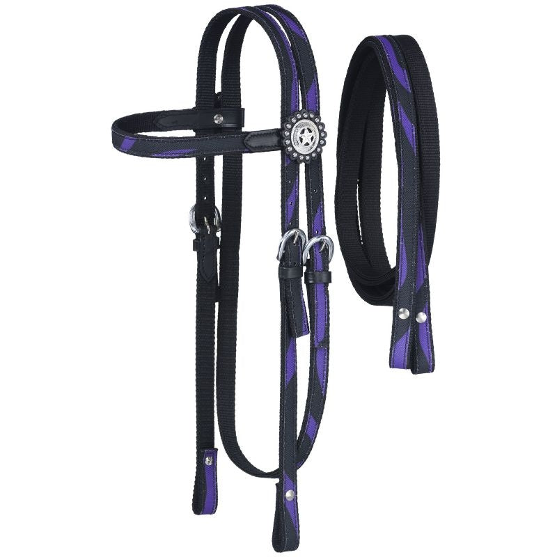 Tough1 Eclipse Fun Zebra Headstall with Reins