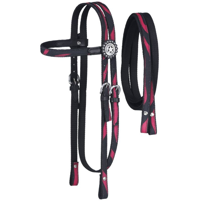 Tough1 Eclipse Fun Zebra Headstall with Reins
