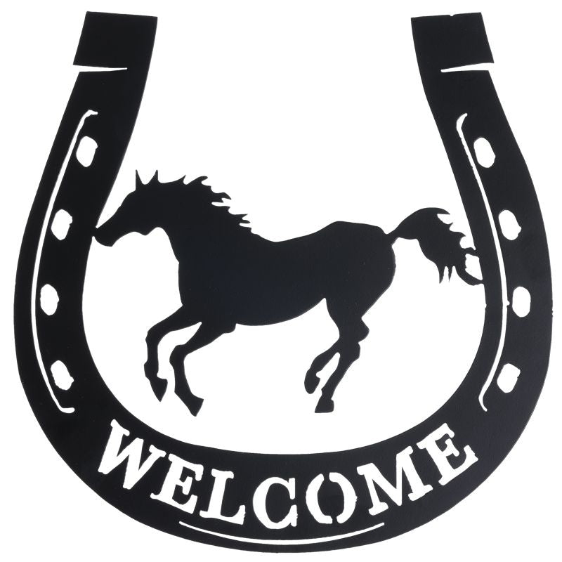 Welcome Running Horse Horseshoe
