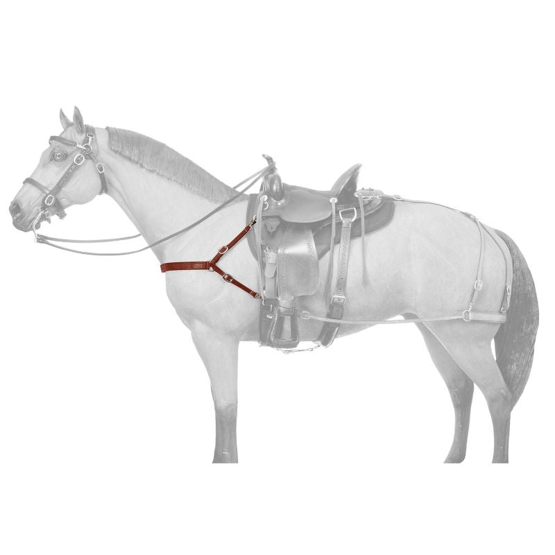 Tough1 Leather Mule 4 Point Breast Collar
