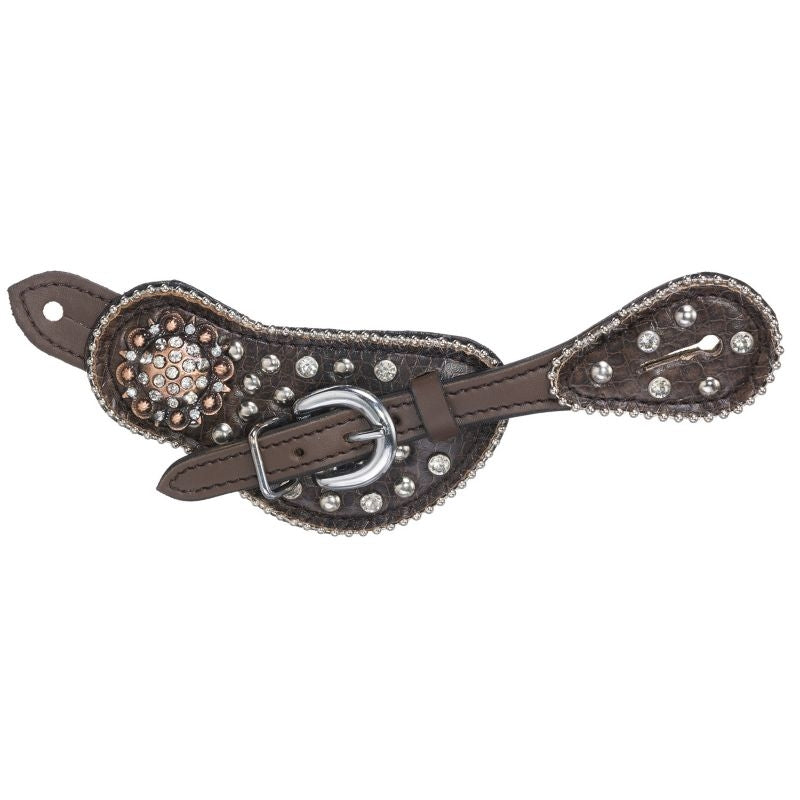 Tough1 Eclipse Starlight Copper Rowel Spur Straps