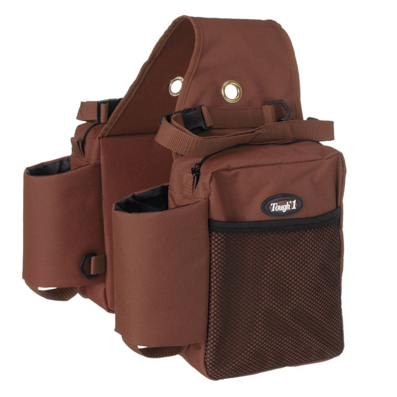 Tough1 Nylon Saddle Bag with Bottle Holders