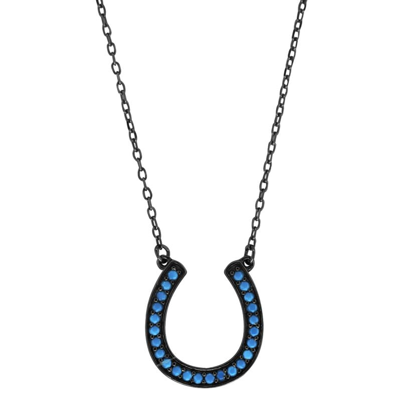Kelly Herd Turquoise Horseshoe Necklace