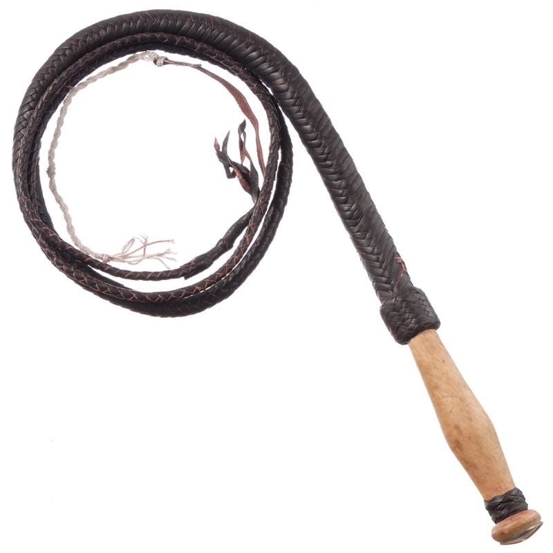Swivel Handle Hand Braided Bull Whip