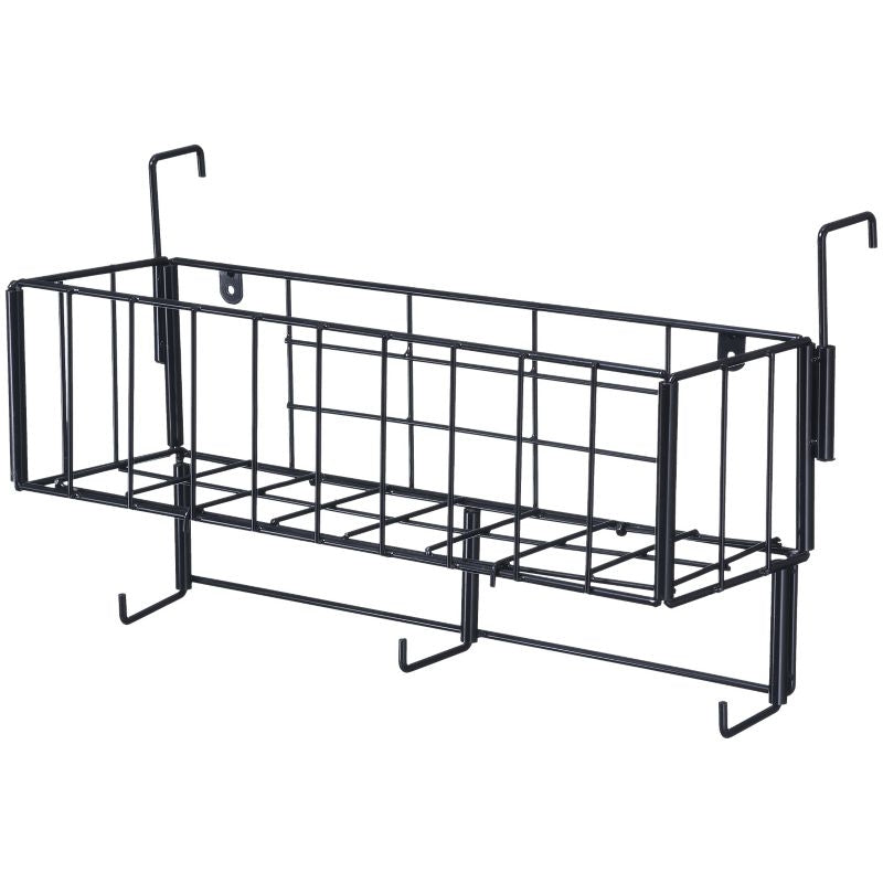 Tough1 Hanging Bridle Rack with Basket