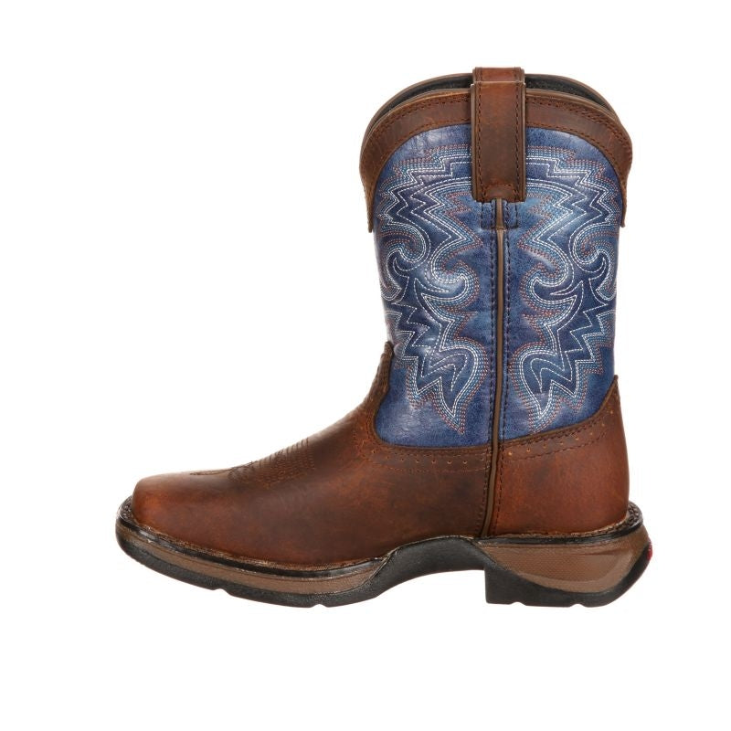 Lil Rebel Durango Kids Sq Toe Navy Blue Boots