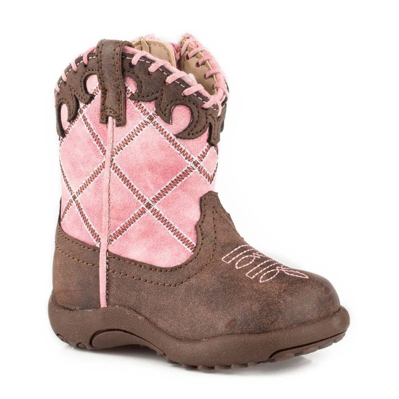 Roper Cowbabies Lacy Round Toe Boots
