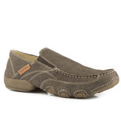 Roper Mens Dougie Brown Canvas Casual Shoes