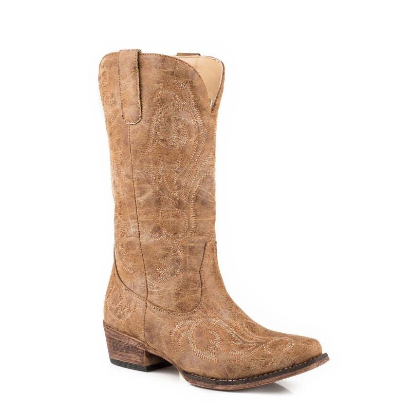 Roper Ladies Riley Snip Toe Tan Boots