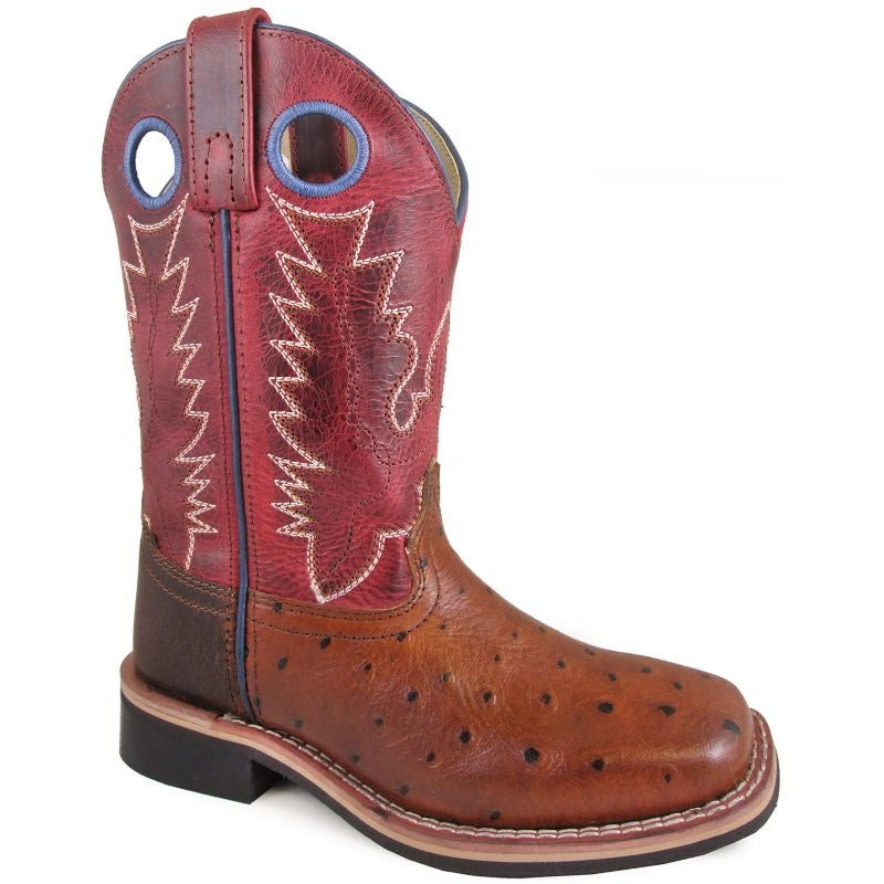 Smoky Mountain Youth Square Toe Red Boots