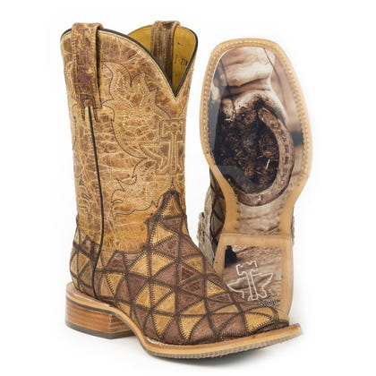 Tin Haul Ladies Patchwork Square Toe Boots