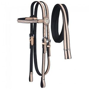 Tough1 Eclipse Nylon Browband Headstall Dots