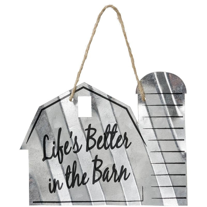 Barn Shaped Metal Sign