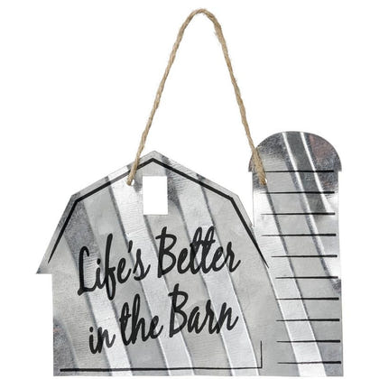Barn Shaped Metal Sign