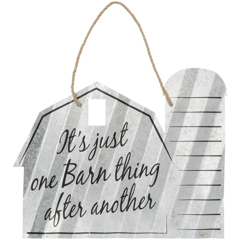 Barn Shaped Metal Sign