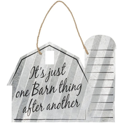 Barn Shaped Metal Sign