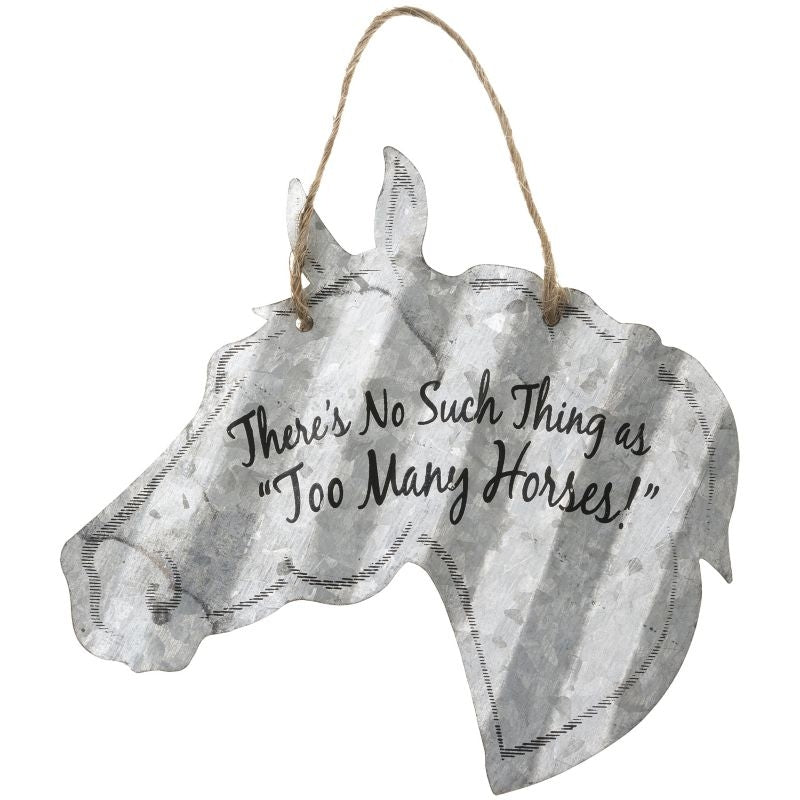 Horse Shaped Metal Sign