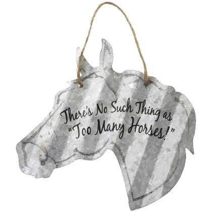 Horse Shaped Metal Sign