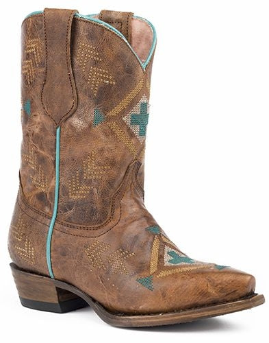 Roper Kids Mai Snip Toe Brown Boots