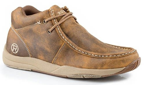 Roper Mens Clearcut Perform Slip-On Tan Shoes