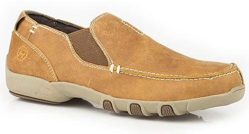 Roper Mens Buzzy Tan Slip-On Driving Mocs