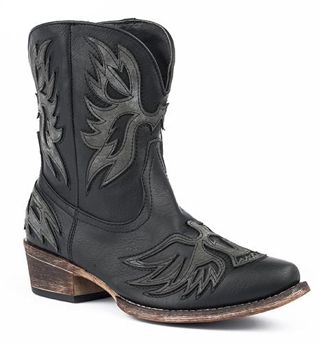 Roper Ladies Amelia Snip Toe Black Boots
