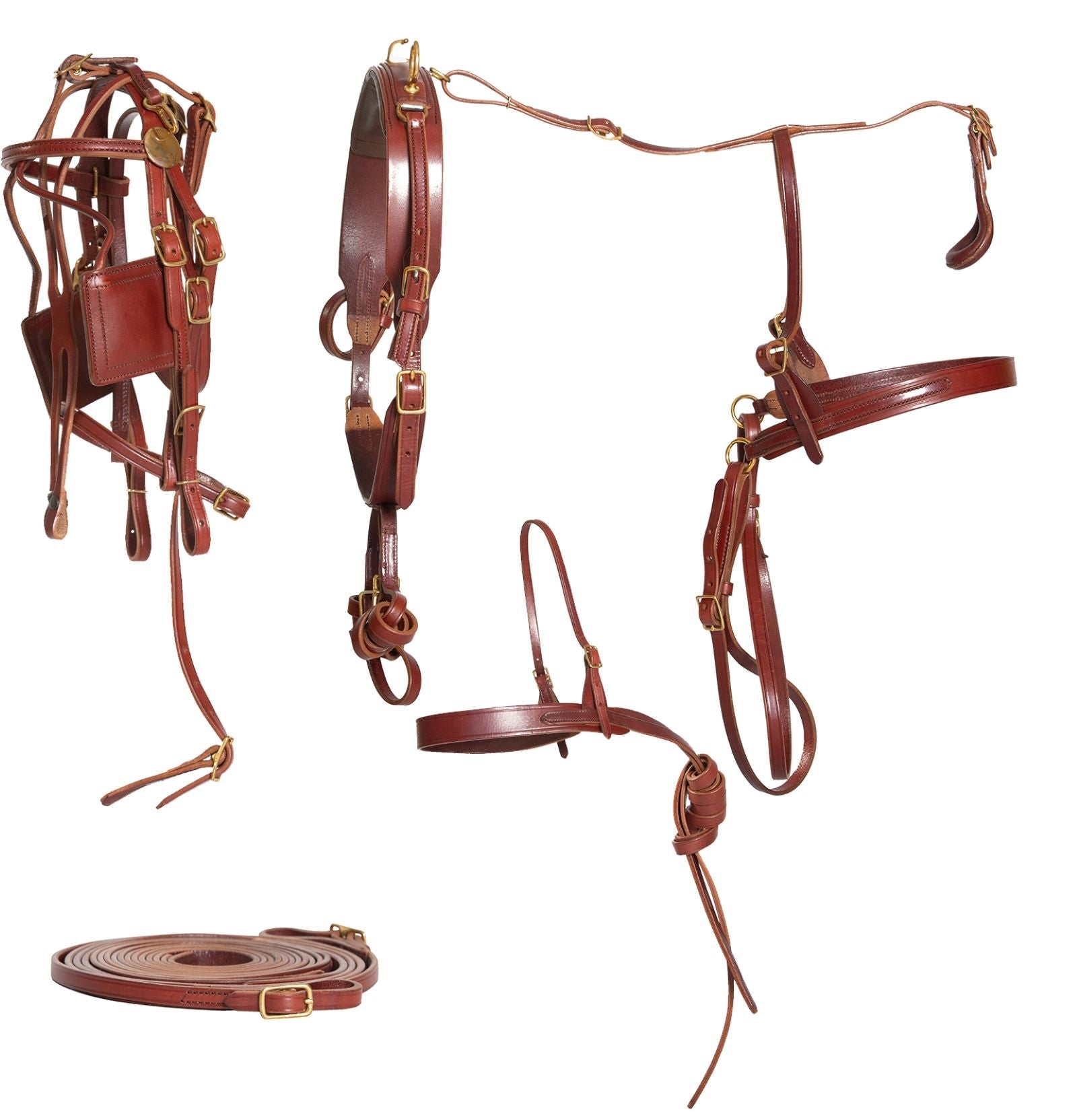 Ozark Russet Leather Pleasure Harness