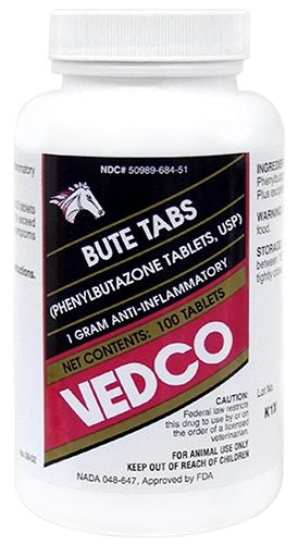 Phenylbutazone Bolus 1 gm Tablets 100 Count