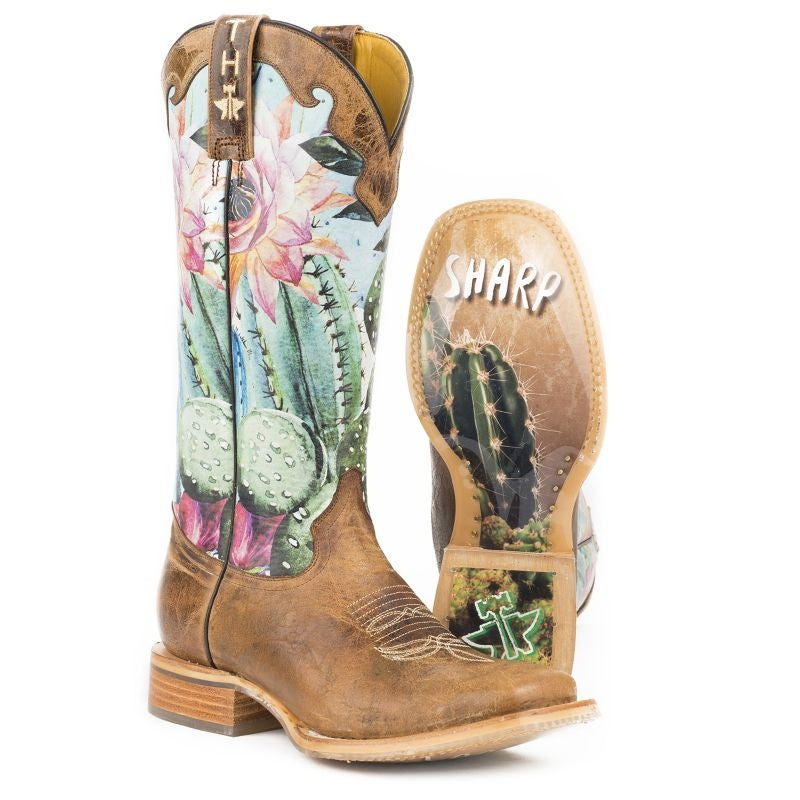 Tin Haul Ladies Cactilicious Square Toe Boots