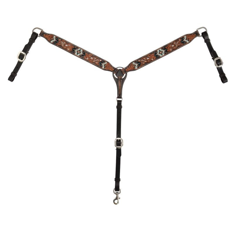 Circle Y Multi-Tone Beaded Inlay Breast Collar