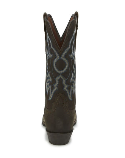 Justin Ladies Stampede Sq Toe Brandy Boots