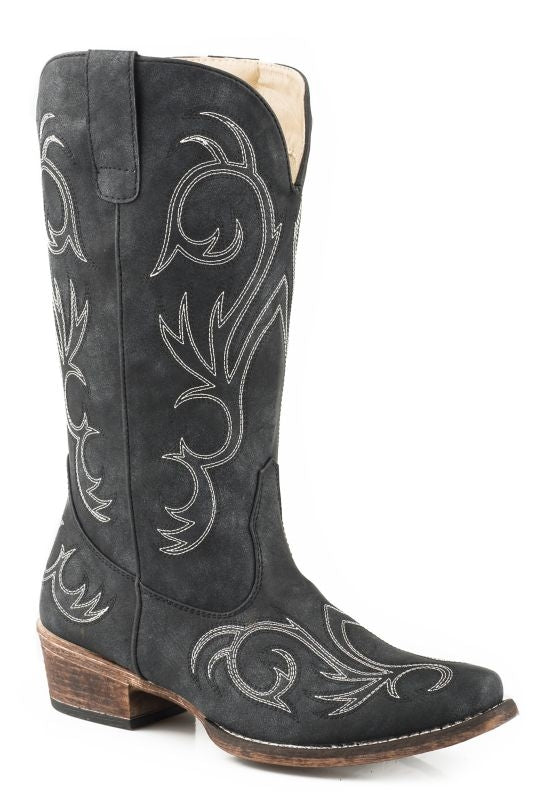 Roper Ladies Riley Snip Toe Black Boots