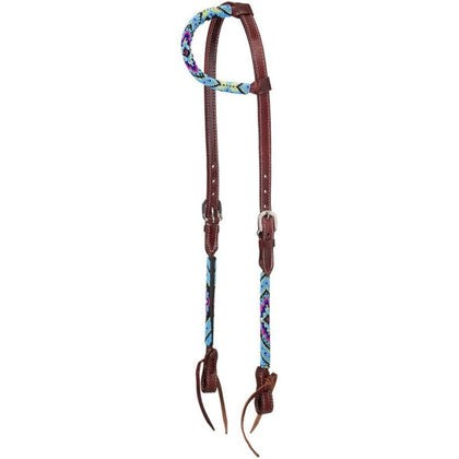 Beaded Red Diamond One Ear Headstall